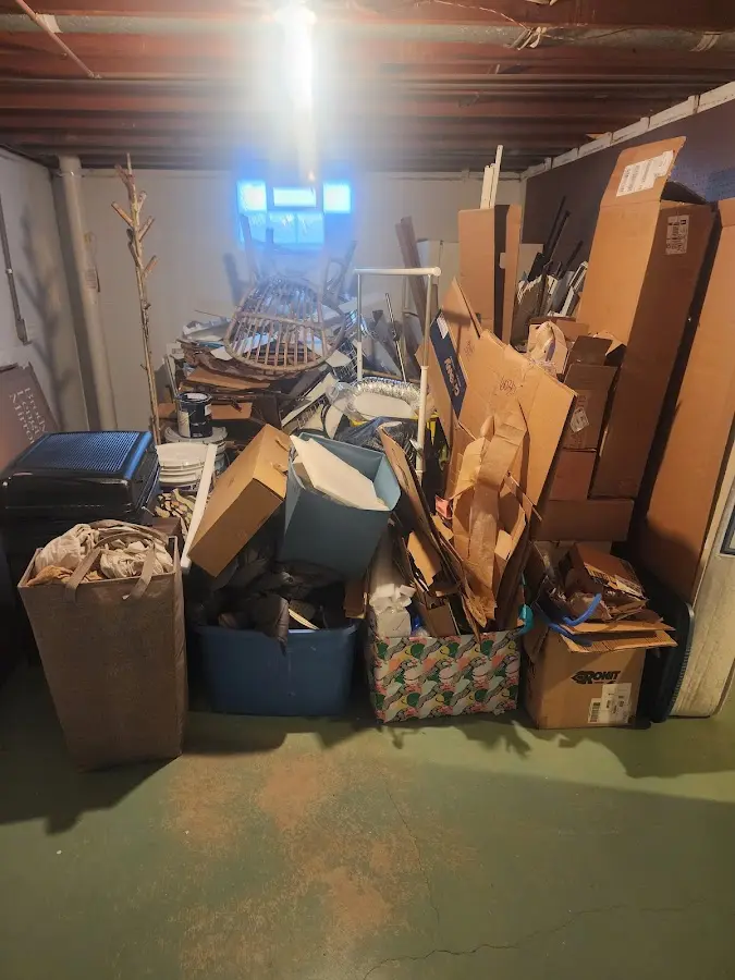 Roll-off dumpster container at job site for 8 Yard Dumpster Rental in Pike Creek Valley